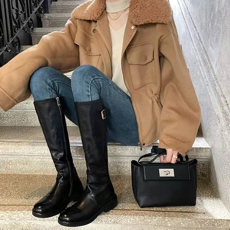 Inside Outside Full Horse Thick Bottom Boots