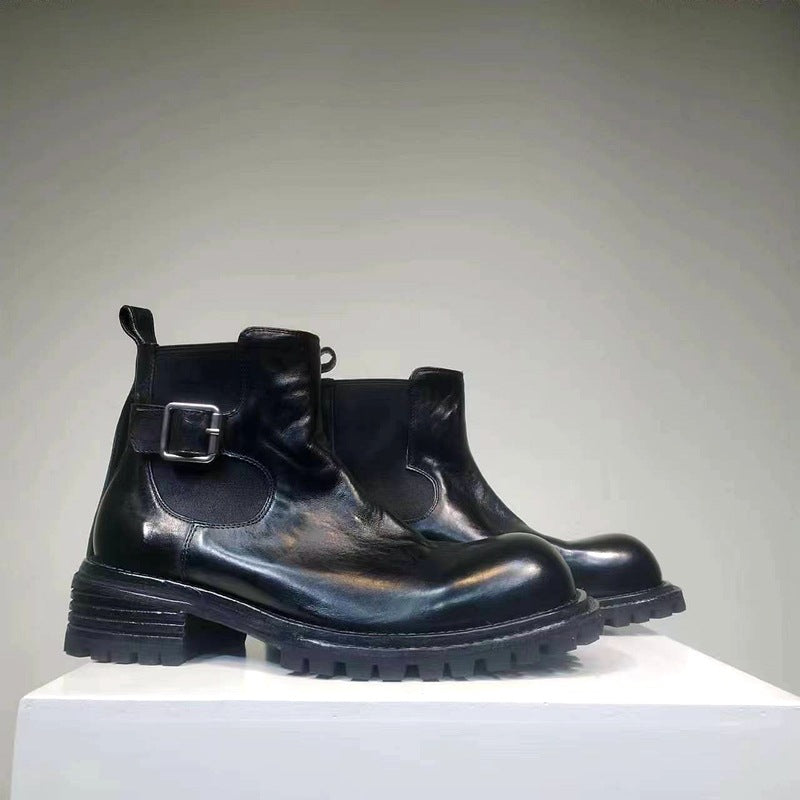 Men's Bottom Vintage Distressed Washed Horse Martin Good Boots