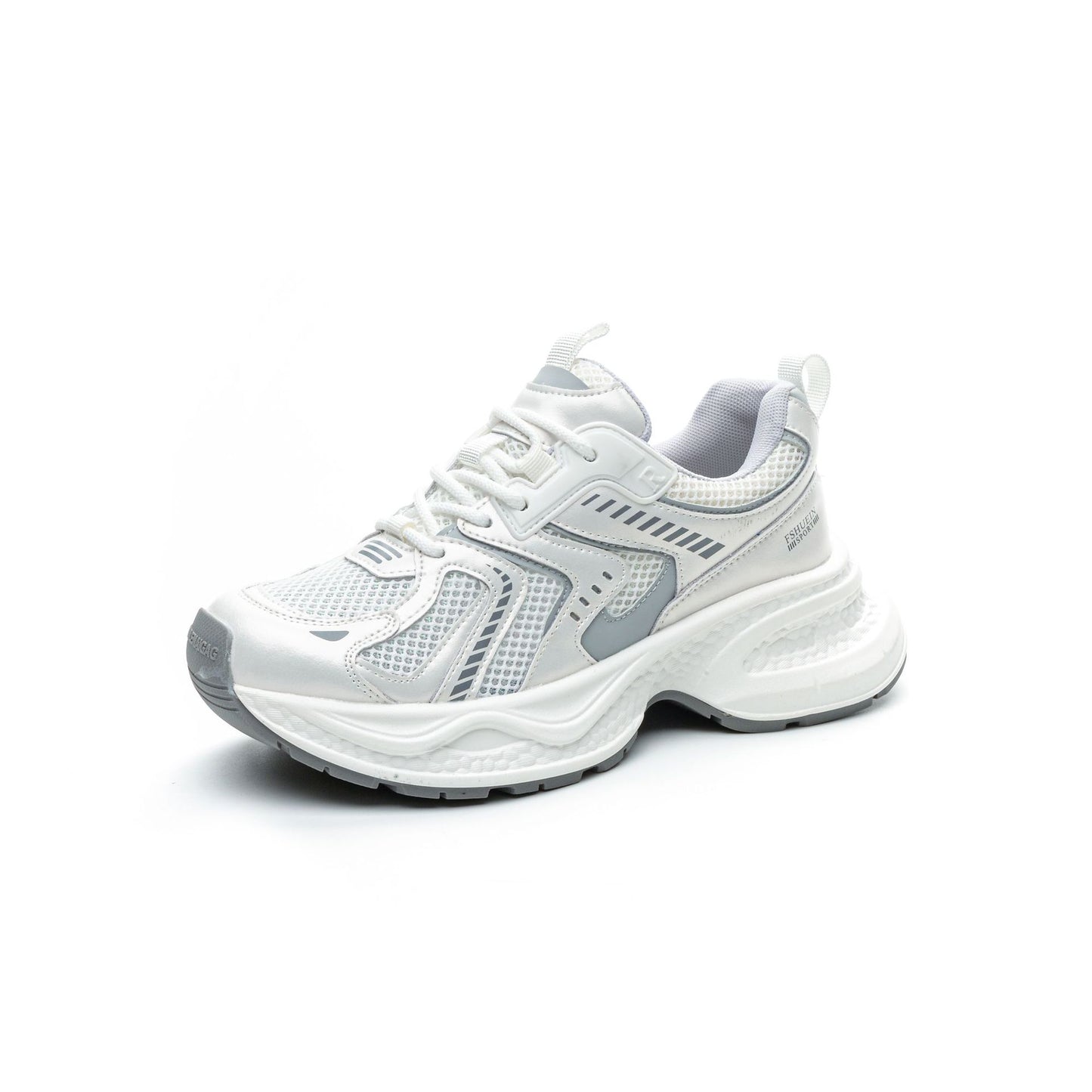Women's Authentic Clunky Thin Muffin Platform Mesh Sneakers