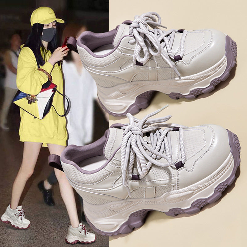 Women's Height Increasing Insole Sports Dad Stylish Lightweight Super Thick Women's Shoes