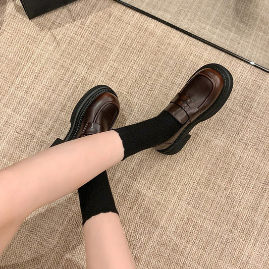 Women's Style Retro Rub Colored Thick Bottom Casual Shoes