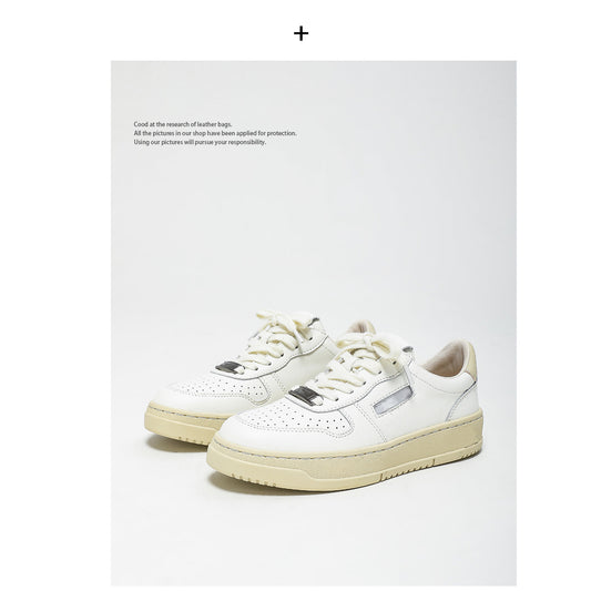 Women's White Minority Sports Leisure Genuine Retro Women's Board Shoes
