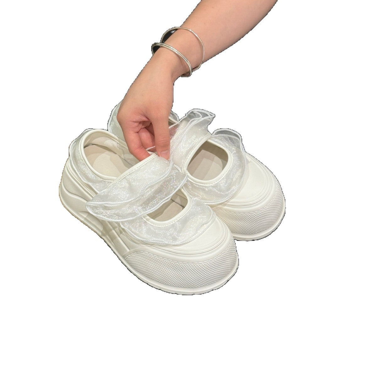 Women's Mary Jane Single-layer Ugly Cute Platform Canvas Shoes