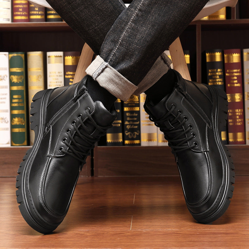 Men's First Layer Cowhide Fleece-lined Thick Northeast Boots