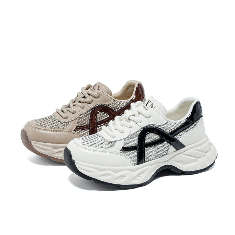 Women's Spring Dad Mesh Breathable Thick-soled Sports Women's Casual Shoes