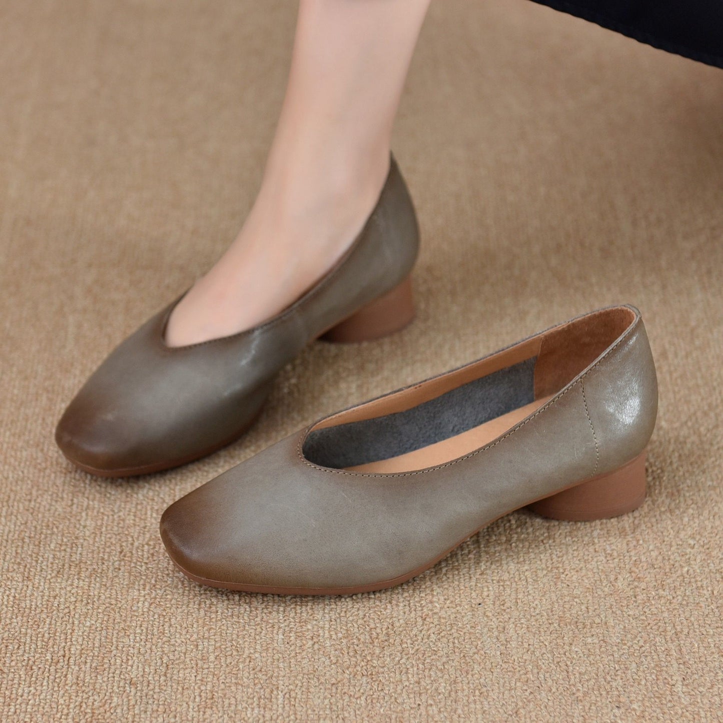 Women's Soft Bottom Comfortable Breathable Low Round Toe Pumps Cotton Flat Women's Casual Shoes