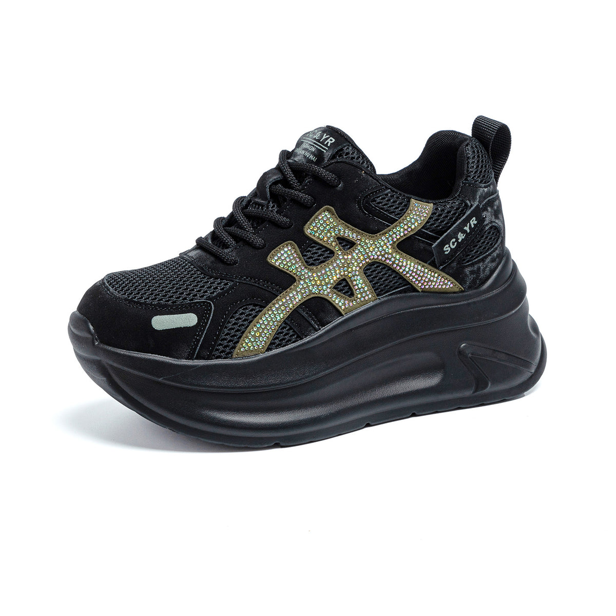 Women's Polyurethane Dad Autumn Versatile Sports Thick Bottom Casual Shoes