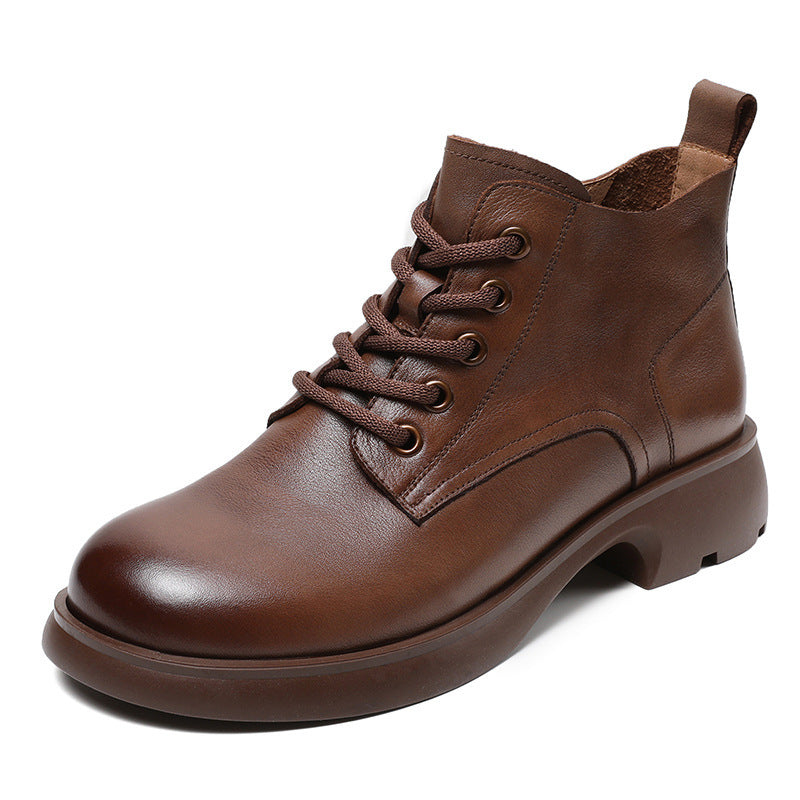 Women's British Style Martin Ankle First Layer Boots