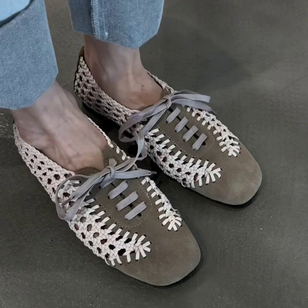 Women's Niche Design Fashion Woven Summer Flat Women's Casual Shoes