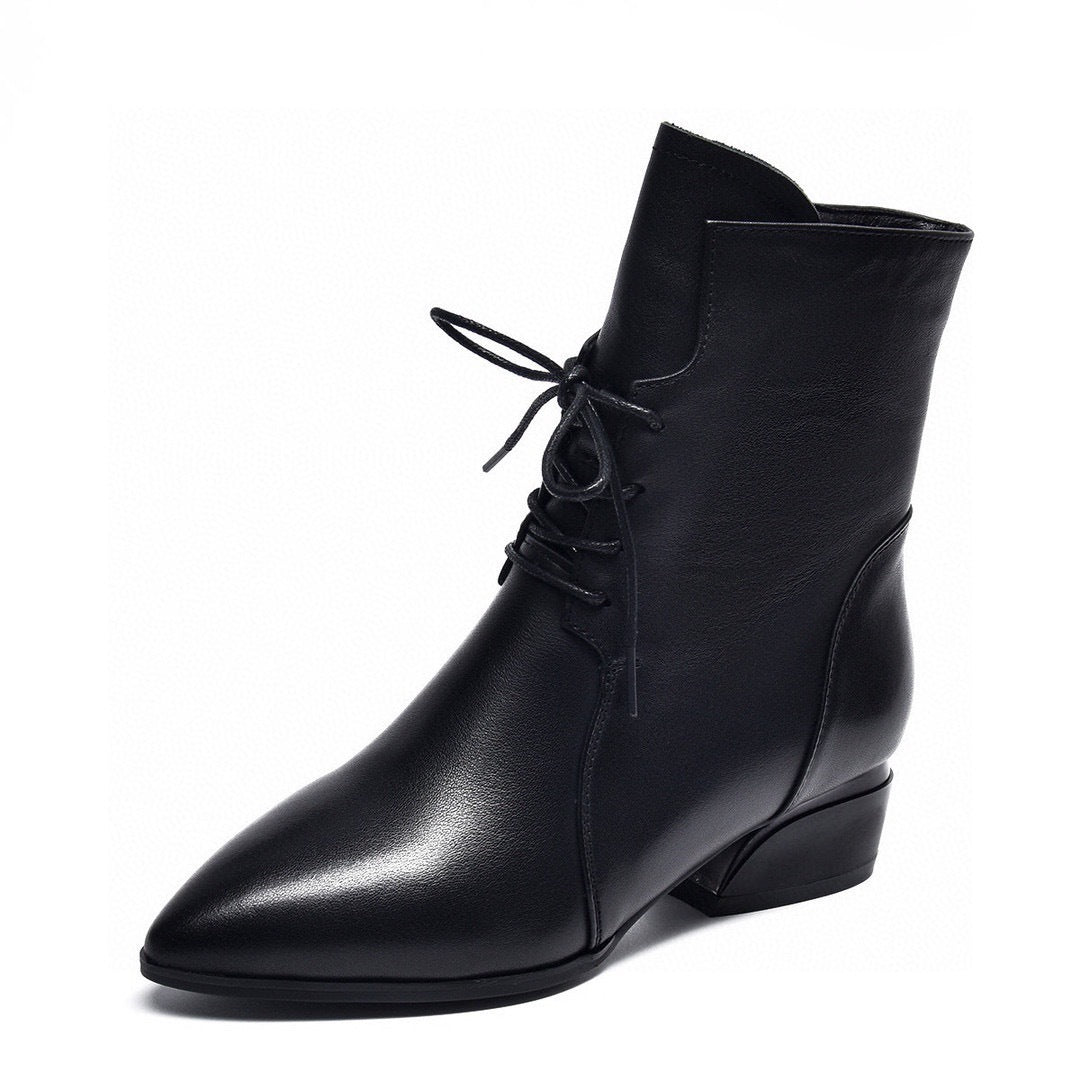 Women's Authentic Martin Autumn Flat Chunky Genuine Boots