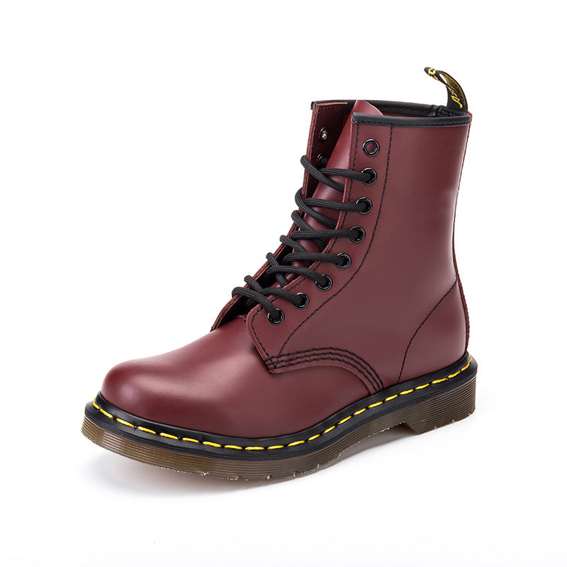 Women's & Men's Good Year Middle High Top Genuine Slit Women's Leather Boots