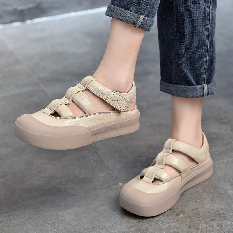 Price First Layer Cowhide Roman Summer Sandals