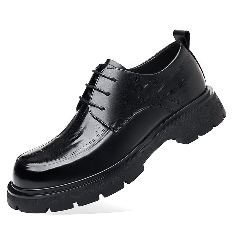 Men's Brogue Breathable Retro British Style Business Formal Leather Shoes