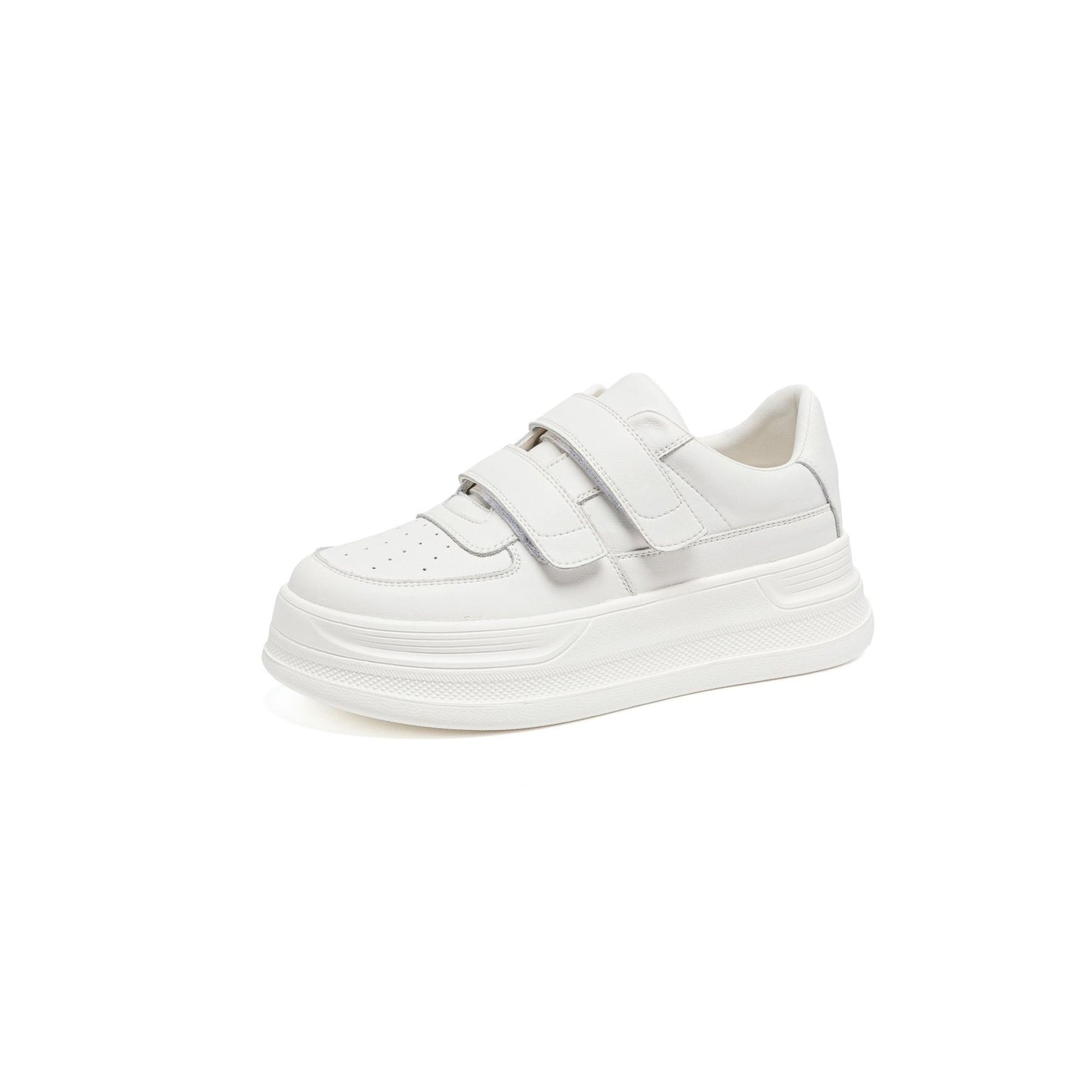Women's White Spring Thick-soled Height Increasing Insole Fashionable Classic Women's Casual Shoes