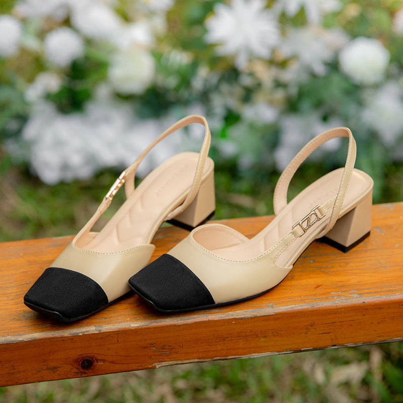 Women's Matching Classic Style Mary Jane Chunky Square Toe Closed Women's Shoes