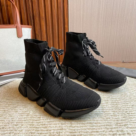 High Quality Platform Couple Flying Woven Cambodia Vietnam Men's Sports Shoes