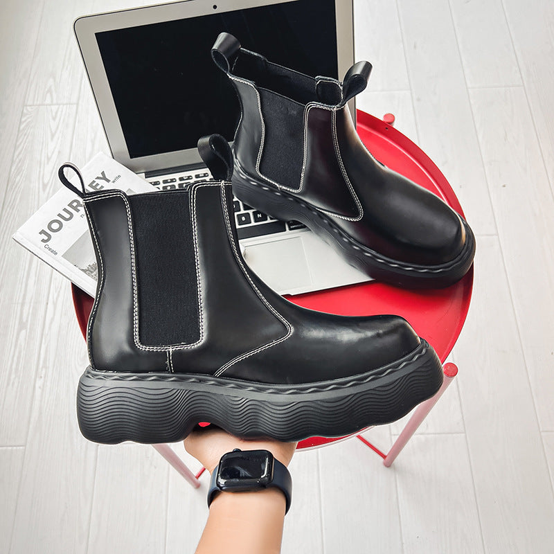 Men's Top British Style Smoke Pipe Martin Boots