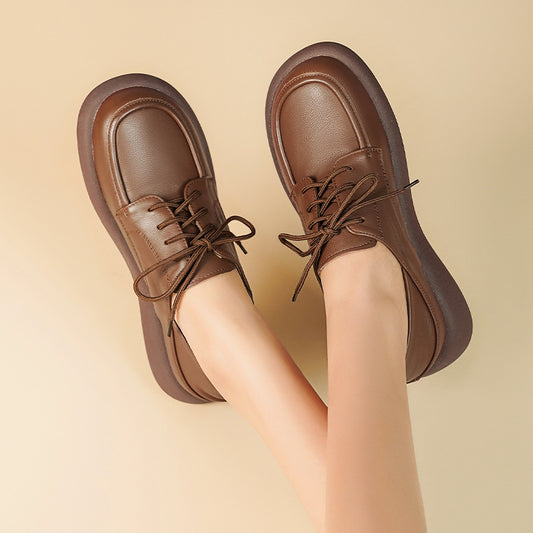 Women's Flat Soft Thin Genuine Spring Versatile Plus Women's Casual Shoes