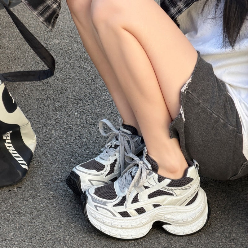 Women's Durian Platform Heightened Daddy Trendy Fashion Joker Sneakers