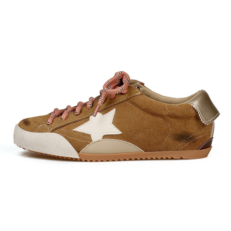 Women's Retro German Training Distressed Little Dirty Flat Women's Casual Shoes