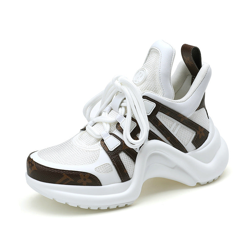 Women's Bow-shaped Dad Platform Height Increasing Breathable Casual Shoes