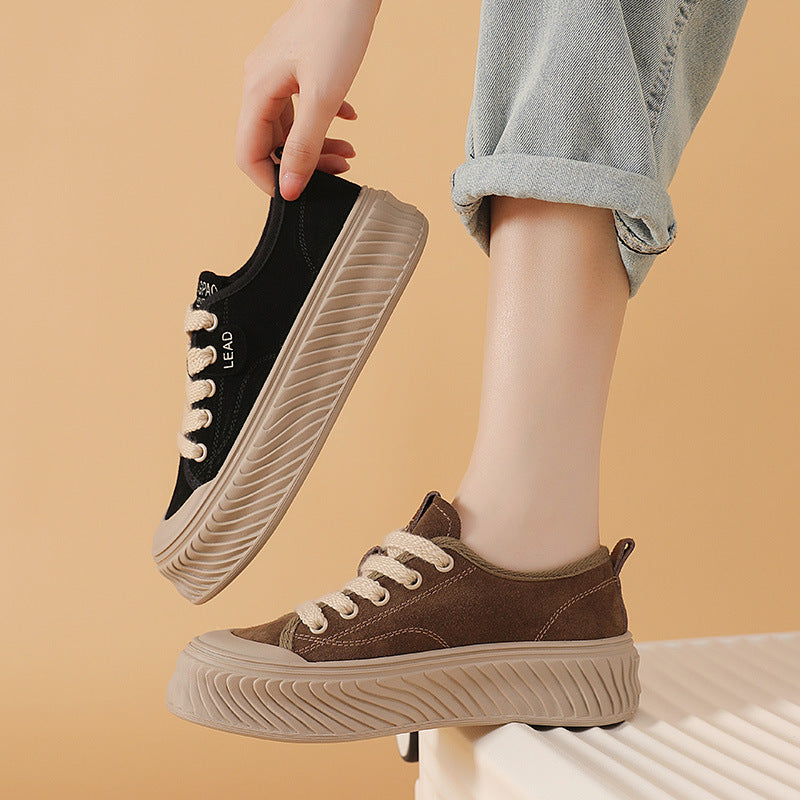 Genuine Fashion Simple Platform Elevator Wild Board Casual Shoes