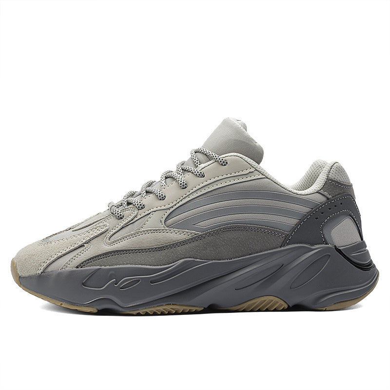 Men's Street Style Retro Platform Dad Breathable Mesh Elevator Wild Men's Sports Shoes