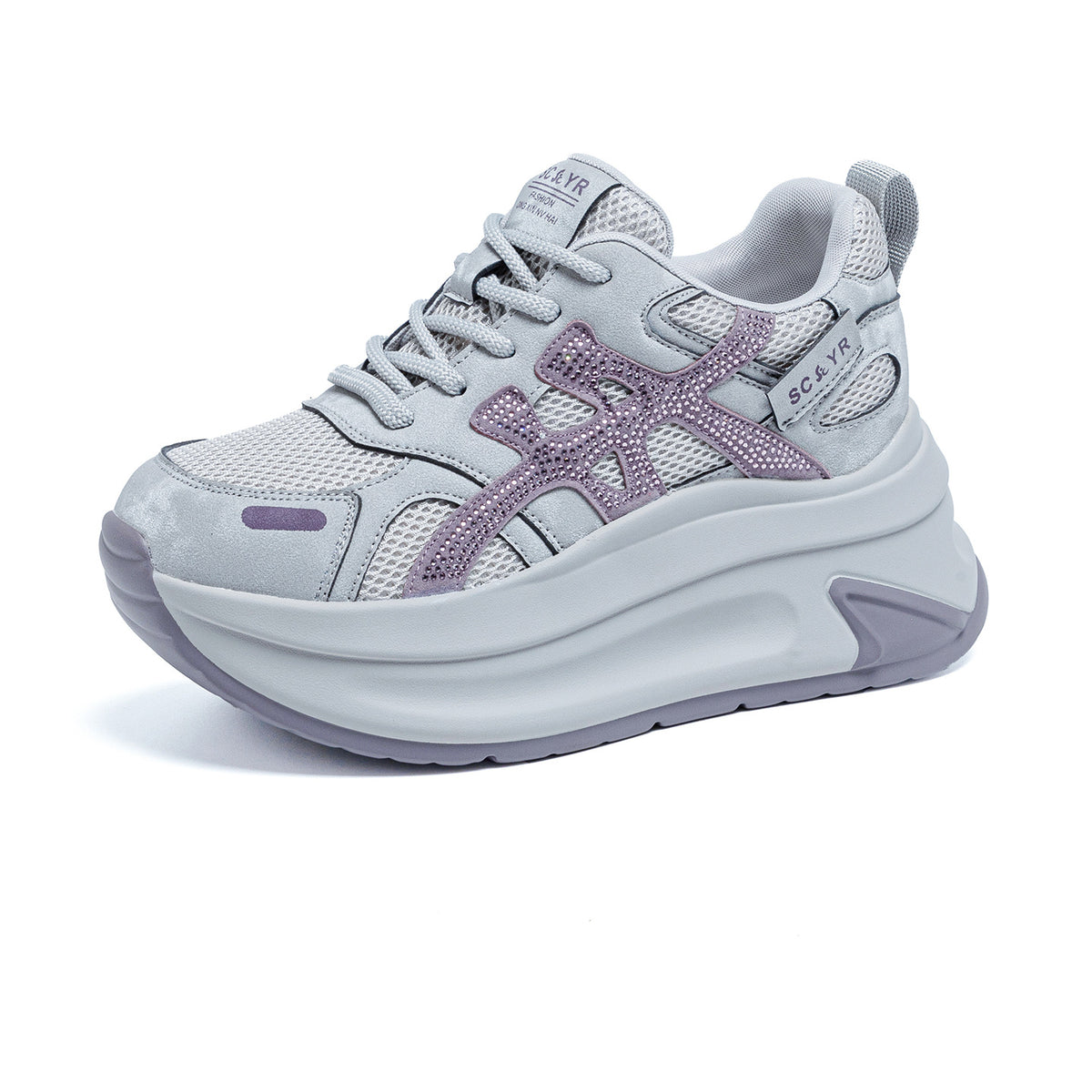 Women's Polyurethane Dad Autumn Versatile Sports Thick Bottom Casual Shoes