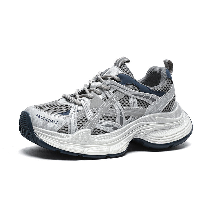 Platform Mesh Surface Color Matching Motorcycle Dad Women's Sports Shoes