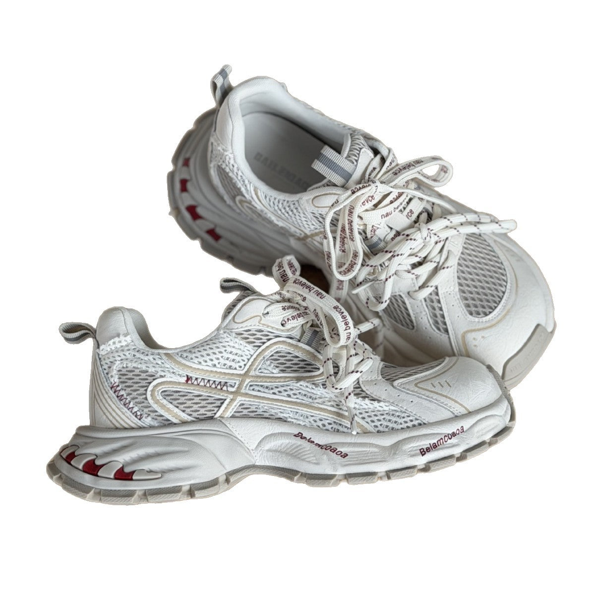 Color Matching Lace Up Breathable Height Increasing Female Women's Sports Shoes