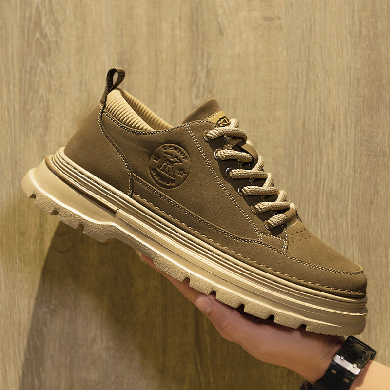 Men's Autumn British Style Fashion Black Sports Cargo Men's Shoes