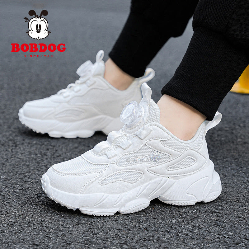 Children's White Surface Medium Big Soft Bottom Kid's Sneakers