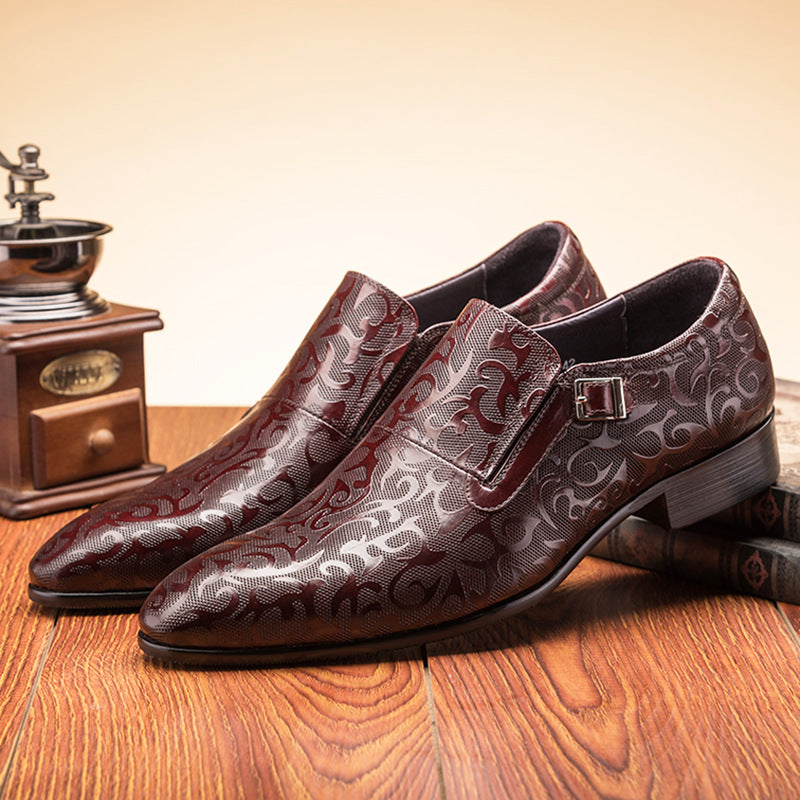 Men's Crocodile Pattern Business Formal Wear British Style Leather Shoes