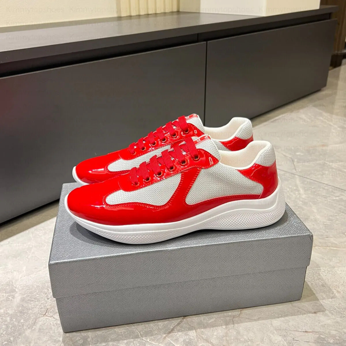 Men's Cowhide Stitching Mesh Breathable Lovers Versatile Men's Sports Shoes