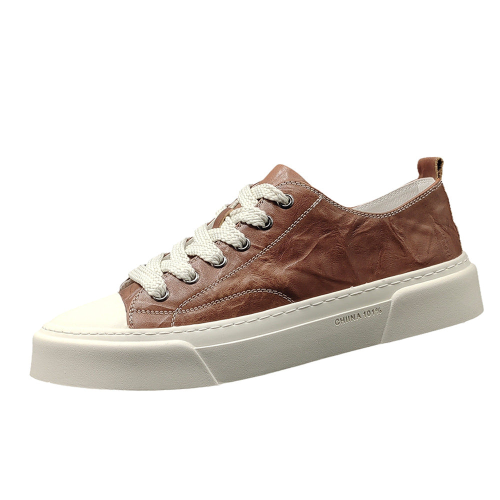Men's Spring Trendy Solid Color Light Luxury Sneakers