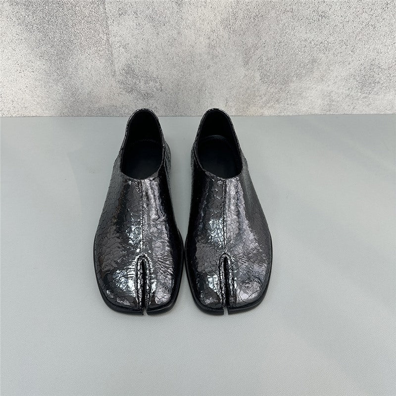Women's Deep Mouth Pumps Soft Genuine Cowhide Stirrup Loafers