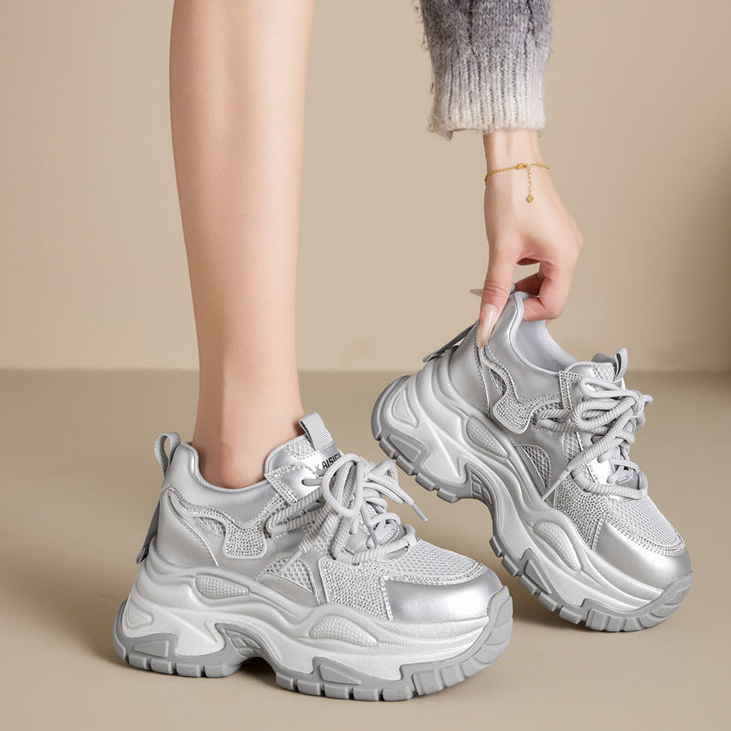 Women's Suction Mold Bottom Dad Small Versatile Sneakers