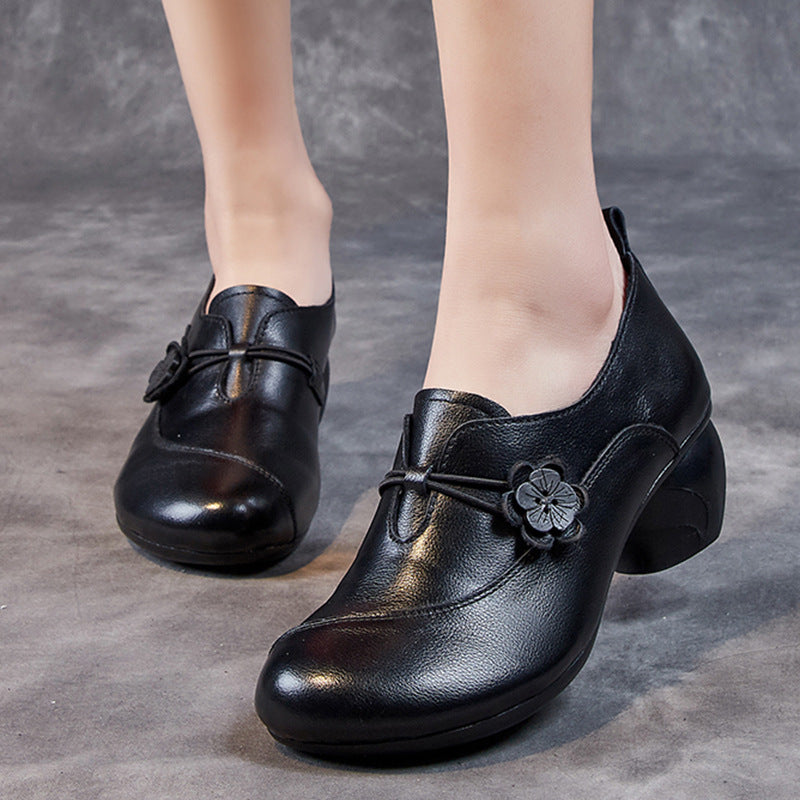 Women's & Men's Retro Autumn Mid First Layer Cowhide Casual Shoes