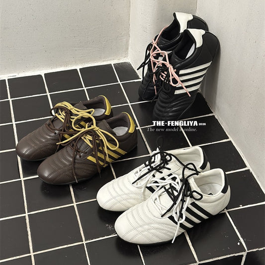 Women's Head Flat German Training Spring Retro Color Casual Shoes