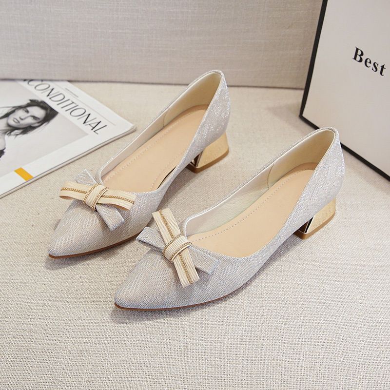 Bottom Slip-on Fairy Gentle French Style Chunky Women's Shoes