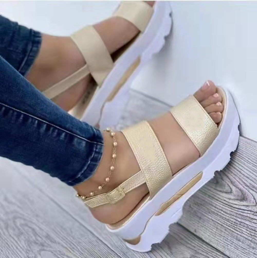 Women's Wide Surface With Sweet Style Platform Sandals