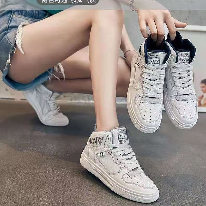 Women's Genuine High Top White Sports Board Women's Shoes