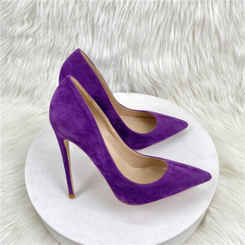 Women's High Autumn Stiletto Pointed Toe Shallow Heels