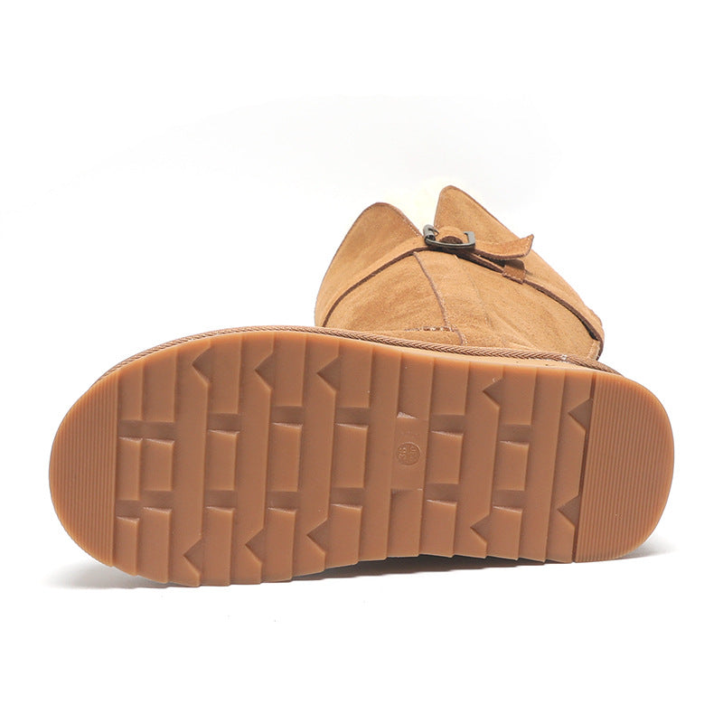 Women's Bottom Fashion Warm Cotton Over The Knee Snow Boots