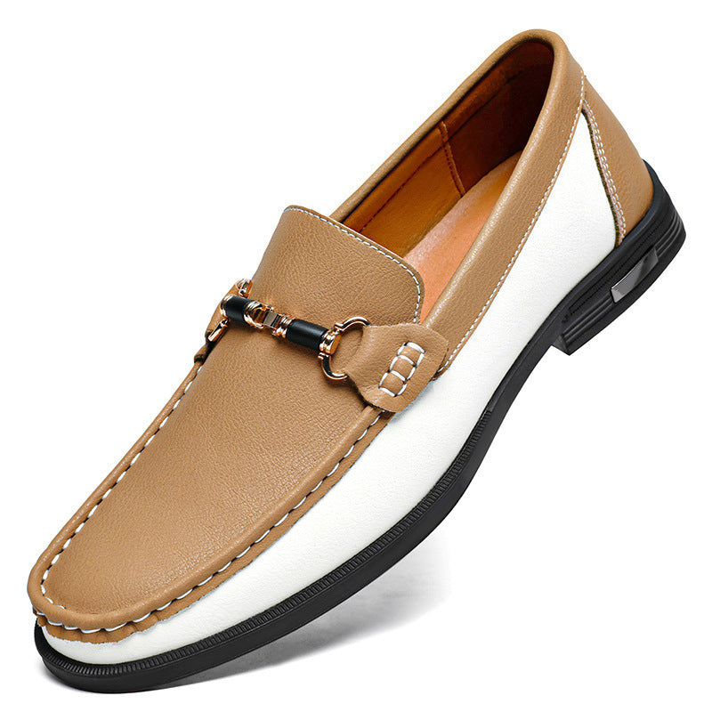 Men's Doug Large Size Korean Style Lazy Leather Shoes