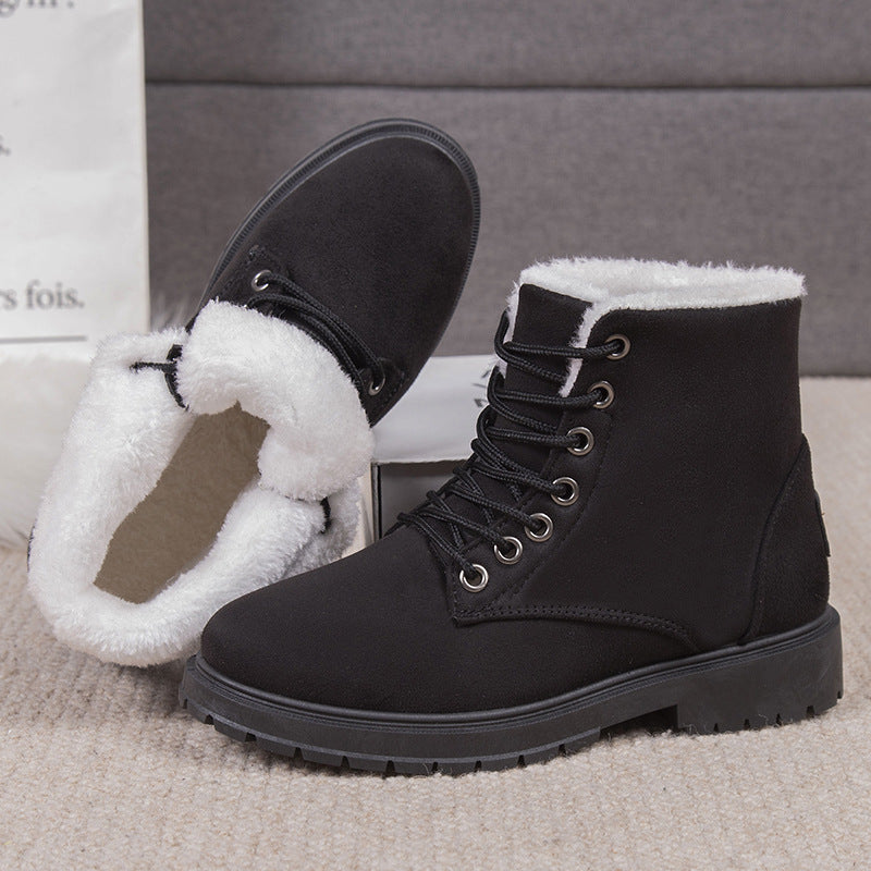 Winter Martin Fleece-lined Thickened Warm Cotton Women's Shoes