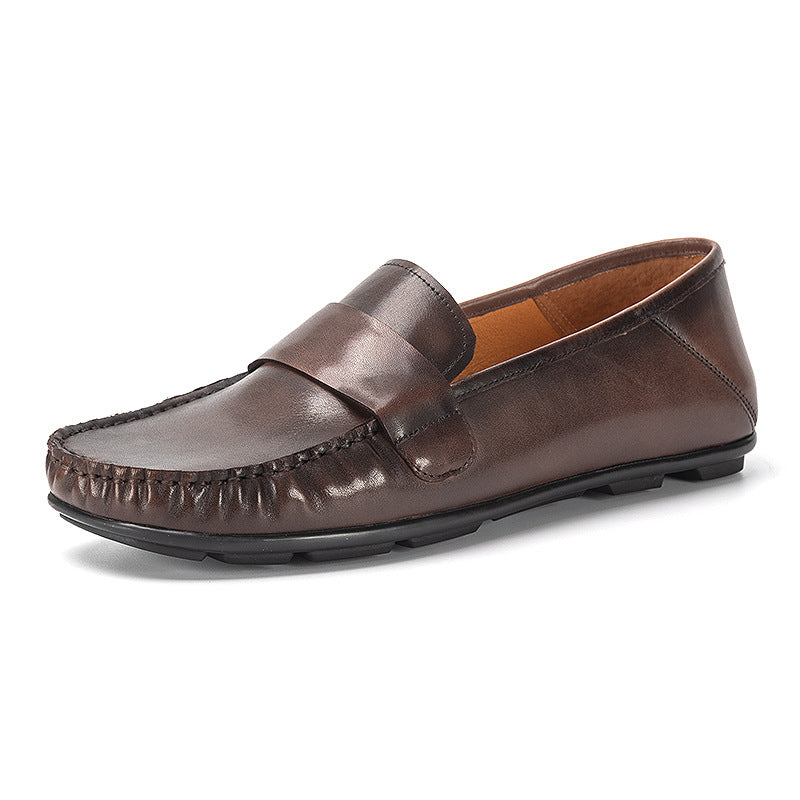 Men's Spring Genuine Soft Bottom Slip-on Fashion Loafers/doug Shoes