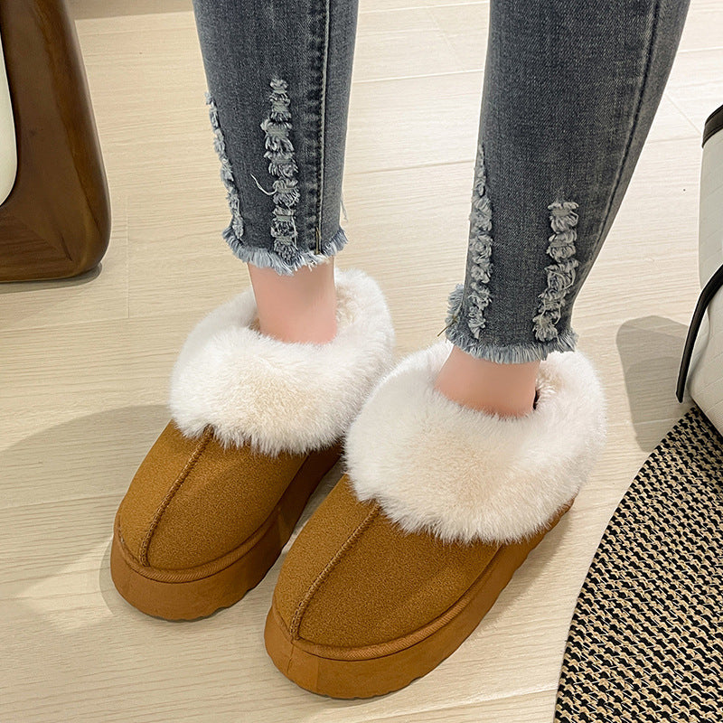 Women's Plus Size For Winter Retro Cotton Fleece-lined Women's Shoes