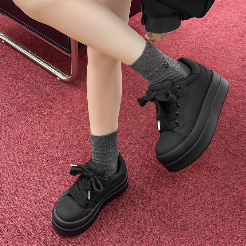 Platform Versatile Invisible Height Increasing Insole Bread Men's Board Shoes