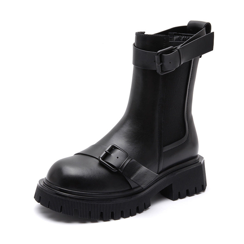 Women's Slimming Martin For British Style Smoke Boots